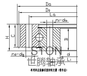 單列四點(diǎn)接觸球型轉盤(pán)軸承(帶外齒)