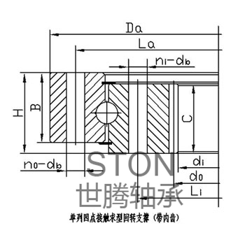 單列四點(diǎn)接觸球型轉盤(pán)軸承(帶內齒)
