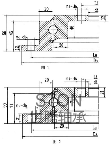 單列四點(diǎn)接觸球型轉盤(pán)軸承(帶法蘭盤(pán))