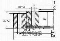 單列四點(diǎn)接觸球型轉盤(pán)軸承(無(wú)齒）